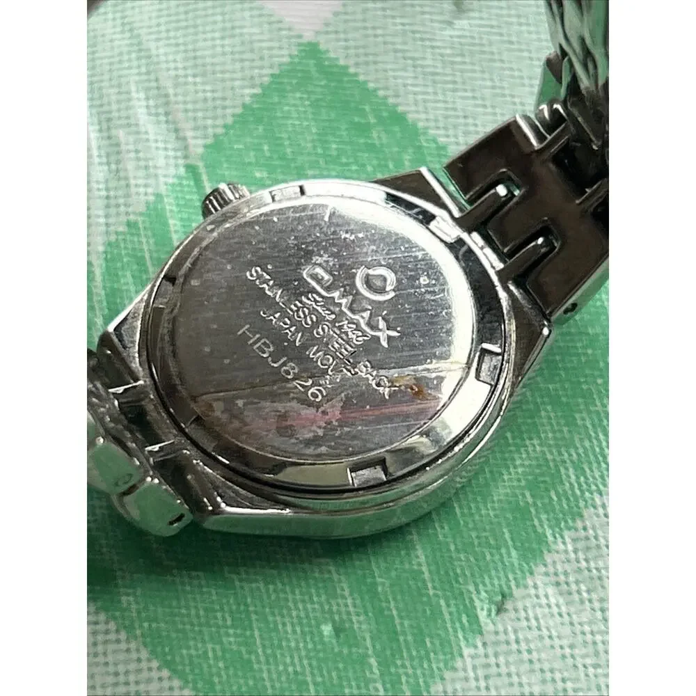 Omax Silver Tone Black Dial Women’s Quartz Watch
